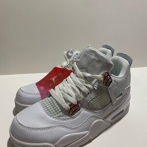 Air Jordan White and Red Sneakers